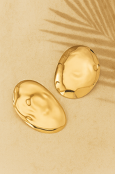 Sable Mirage Oval Earrings