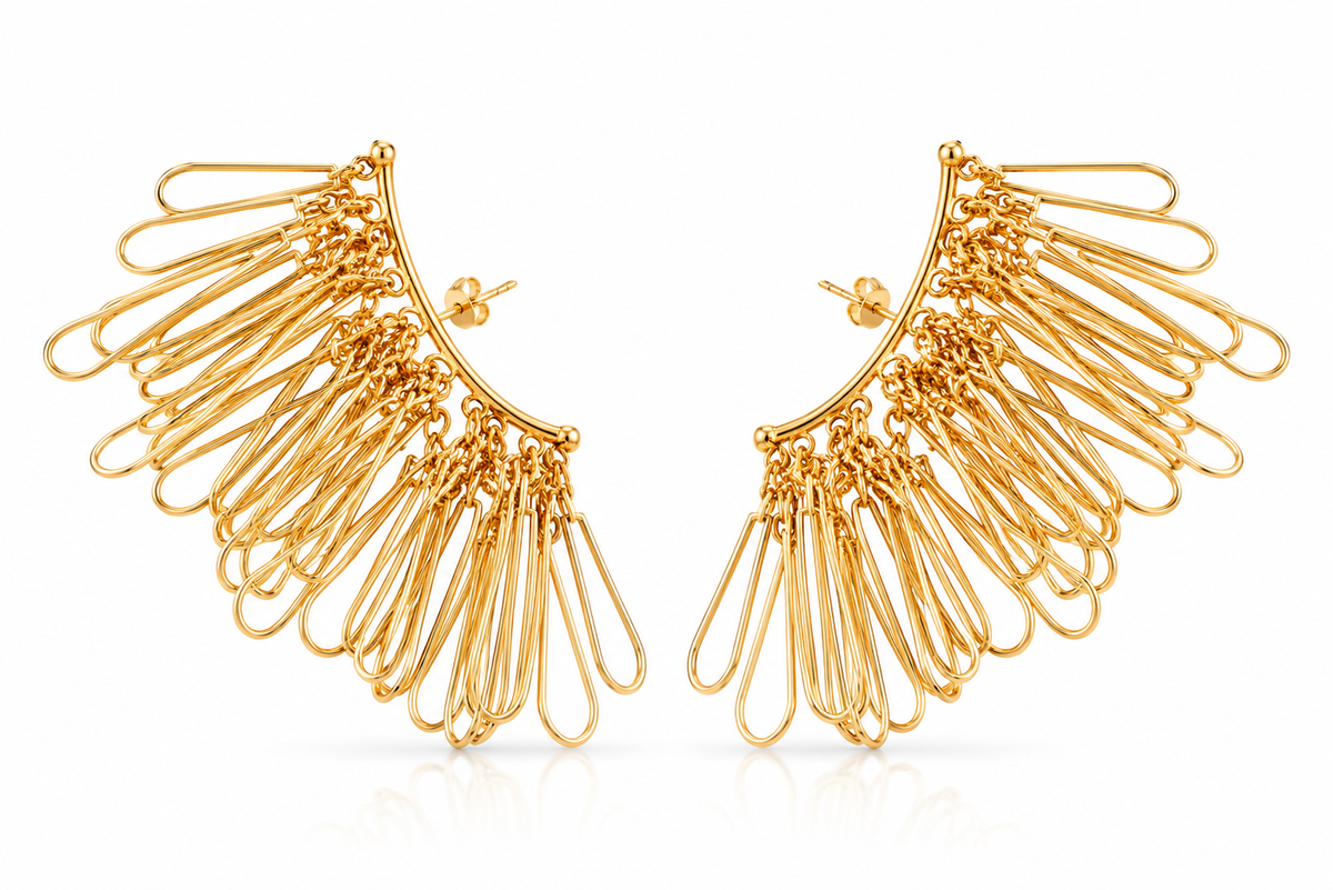 Fringed Clipped Earrings